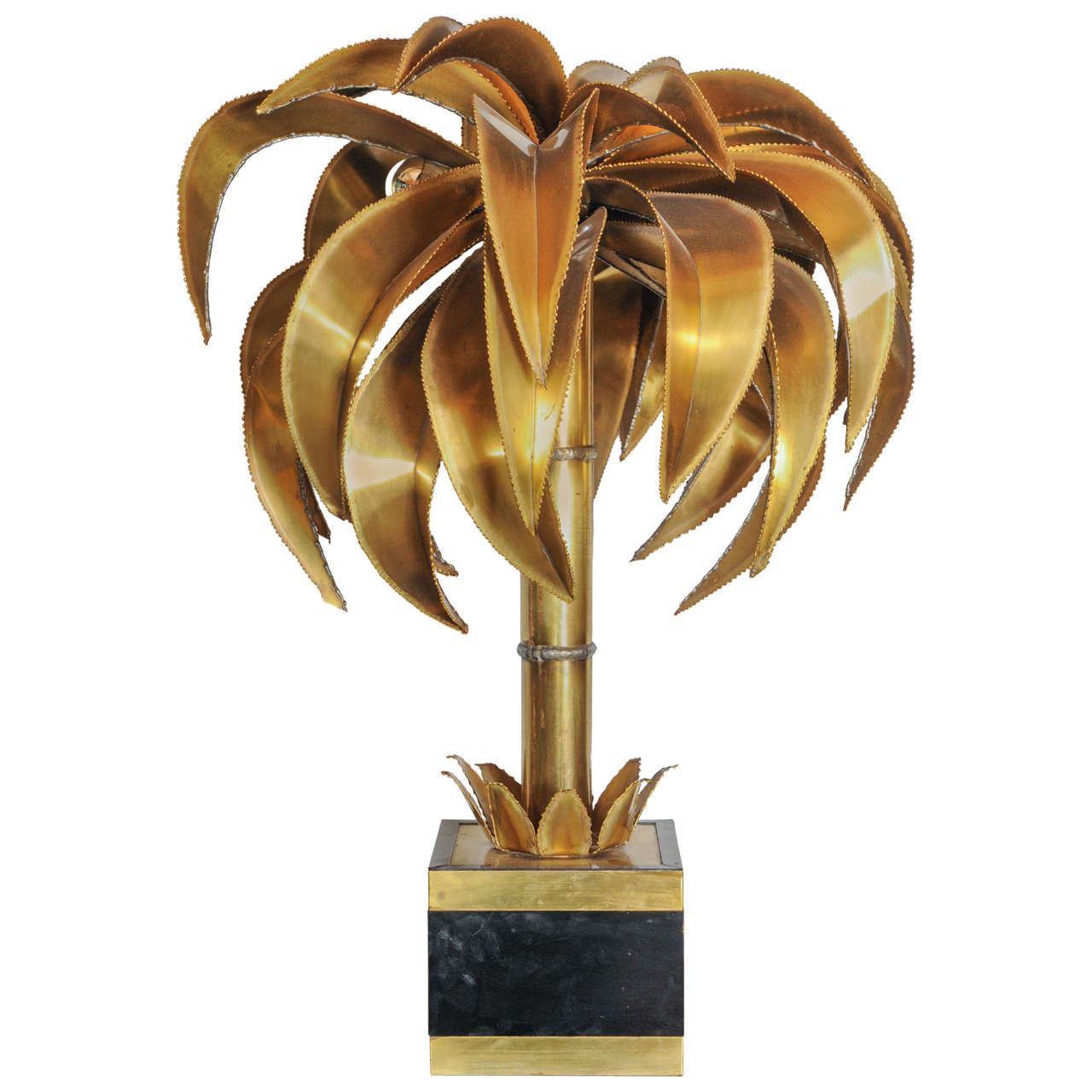 Palm tree Floor or Table Lamp by Maison Jansen at 1stdibs