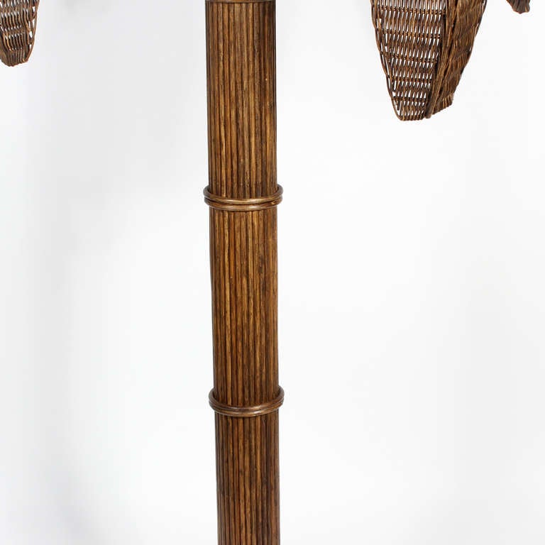 Rattan Palm Tree Floor Lamp at 1stdibs