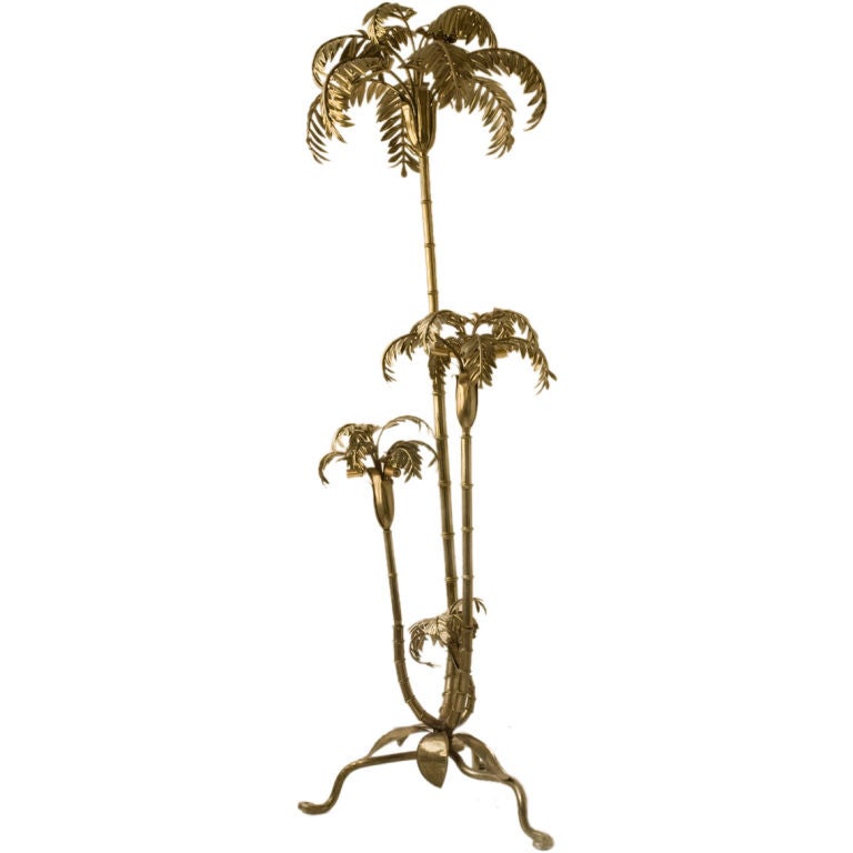 bronze and brass palm tree floor lamp at 1stdibs