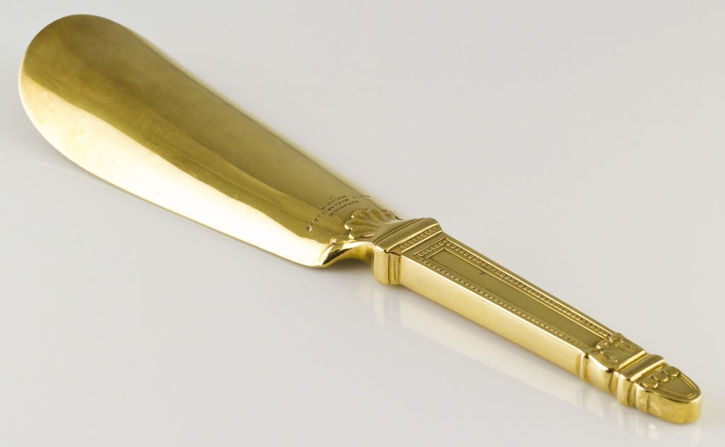 TIFFANY and CO. Art Deco Solid Gold Shoe Horn at 1stdibs