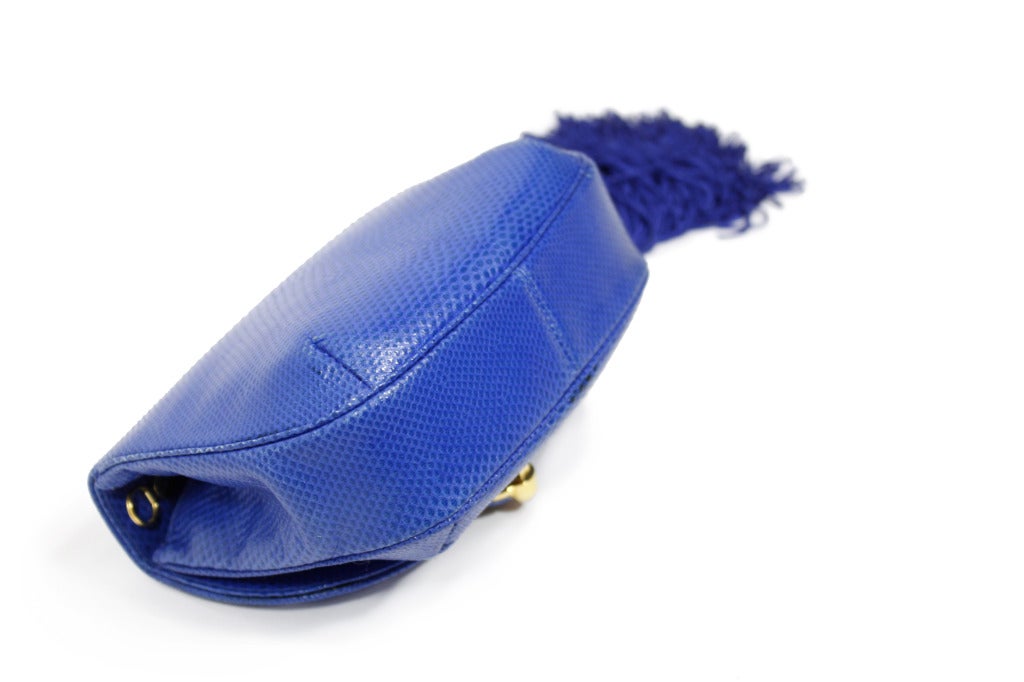 Judith Leiber Cobalt Blue Evening Bag with Tassel image 5