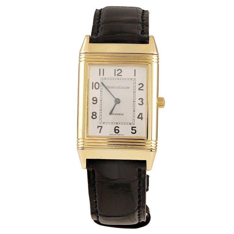 Jaeger-LeCoultre yellow-gold Reverso wristwatch, ca. 2000

