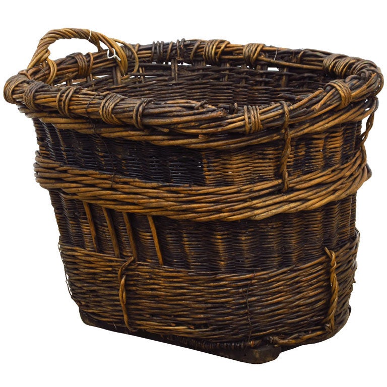 French Champagne basket, 19th century