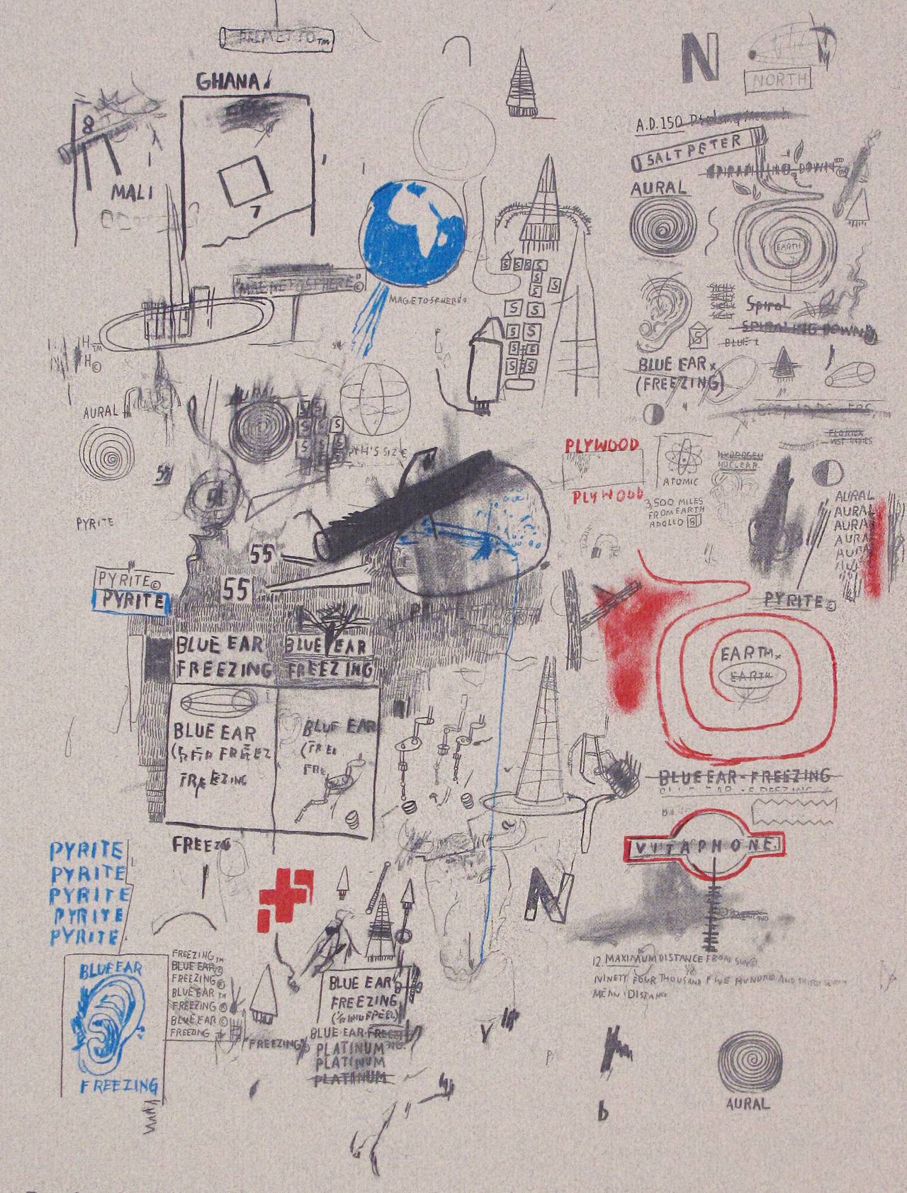 Untitled (Area), 1984, by Jean Michel Basquiat