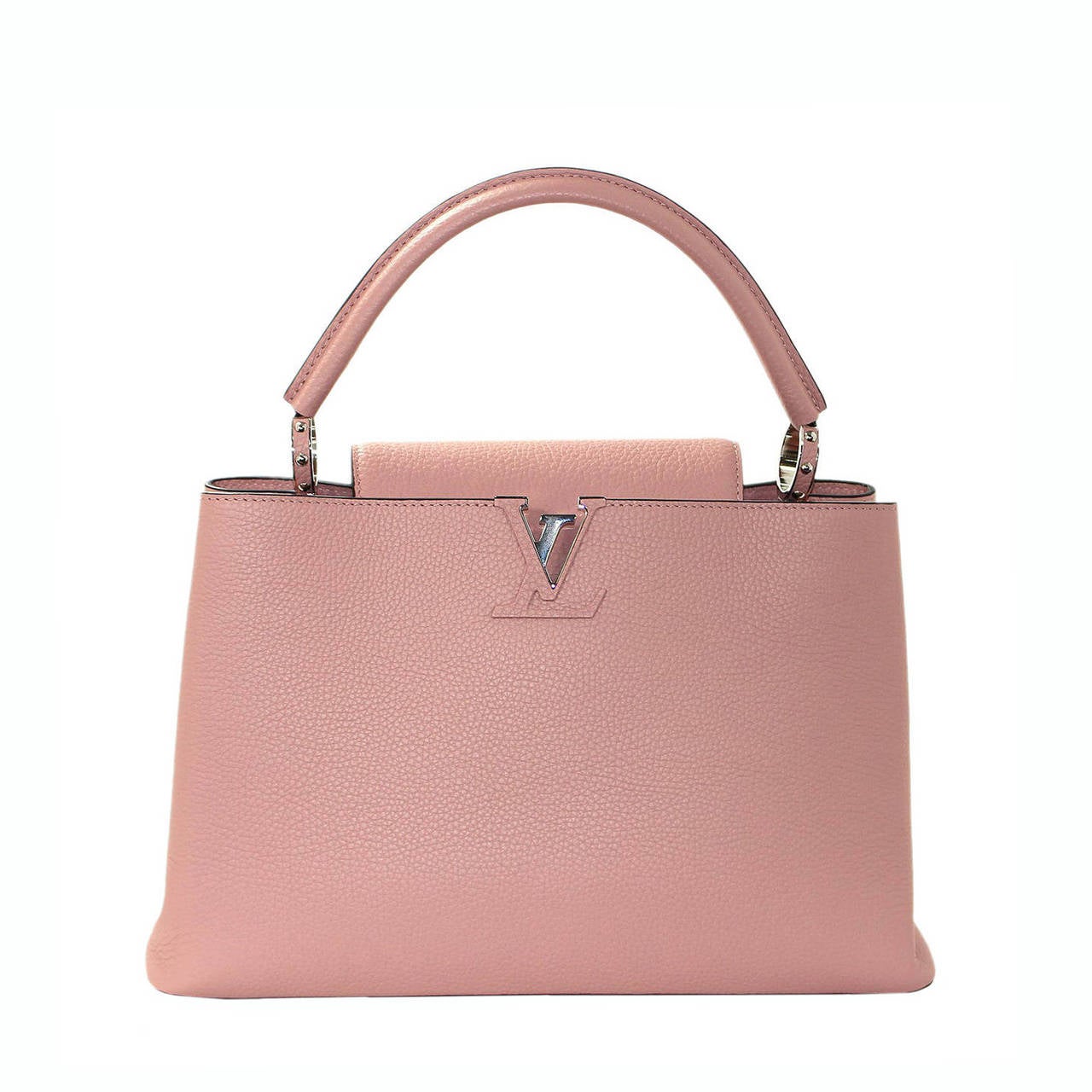 Louis Vuitton Magnolia Leather Capucines MM Bag- PINK color at 1stdibs